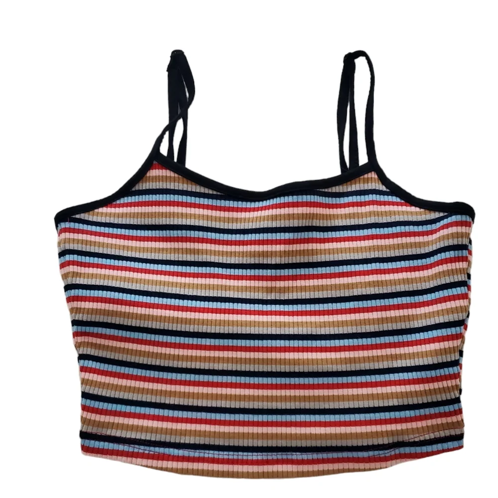 Shein Girls Cami Multicolor Crop Tops (2) Bundle Size‎ 28